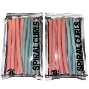 SPIRAL‎ CURLS 18 Flexible Hair Curlers Two sets of 18